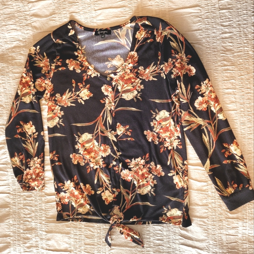 M/M Lily Morgan Long sleeves ribbed blouse